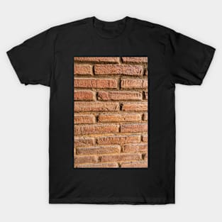 Vintage red brick wall texture background T-Shirt